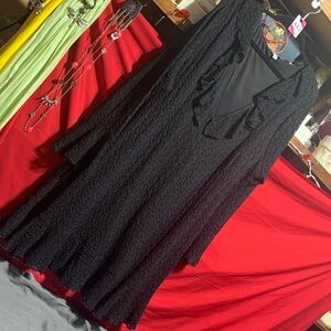 #443 size 4 torrid Lovesick Black Lacy Textured dress